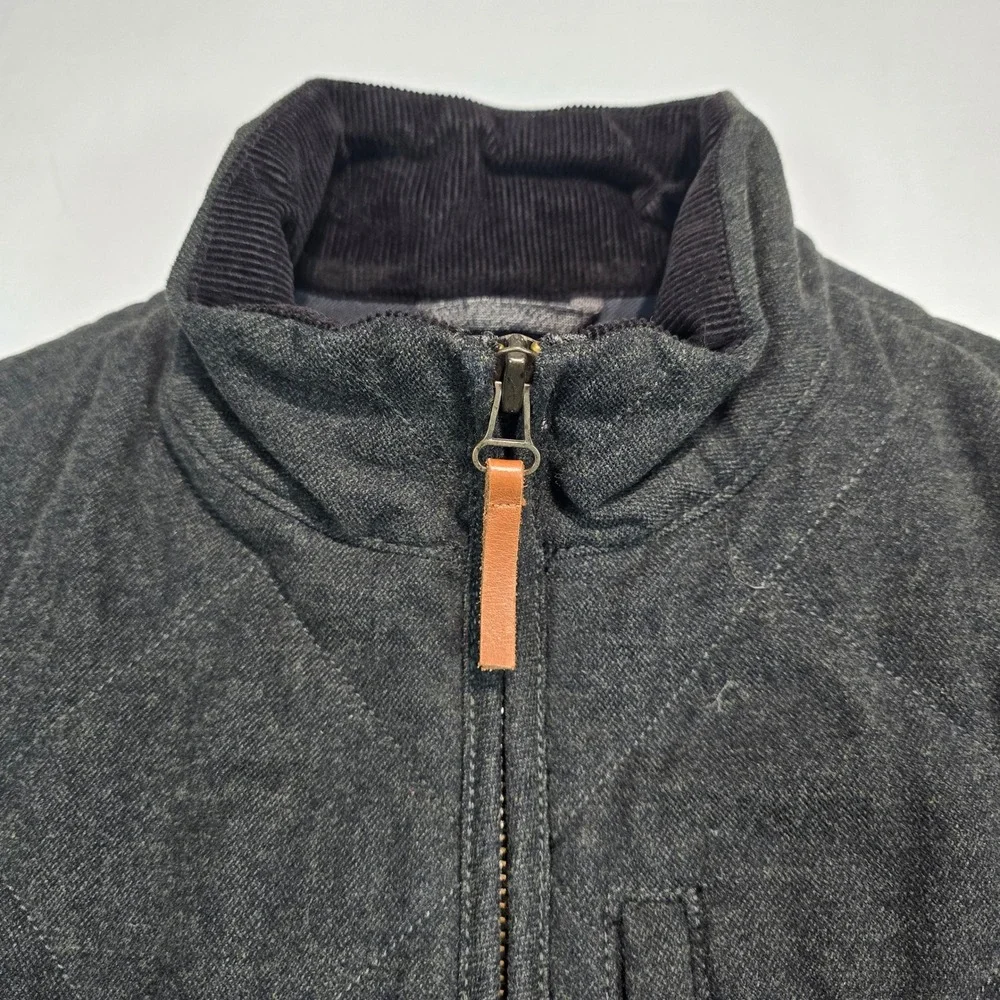J.Crew Sussex Quilted Vest Mens XS Charcoal Grey PrimaLoft G8555 Full Zip - Picture 3 of 13